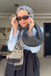 Feyza'nın Tercihi Bohemian Siyah Comfy İpek Şal