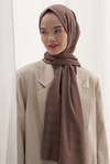 Kazayağı Desen Pamuk İpek Şal Soft Kahve