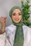 Kübra Koç'un Tercihi Dama Jakar İtalyan İpekli Şal Orman Yeşili
