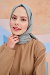 Lien Örme Şal Açık Gri