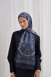 Midnight Lacivert Comfy İpek Şal