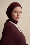 Organik Kırışık Eşarp Koyu Bordo