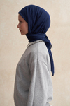 Organik Kırışık Eşarp Koyu Lacivert