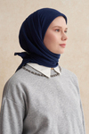 Organik Kırışık Eşarp Koyu Lacivert