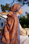 Sunset Blaze Turuncu Comfy İpek Şal