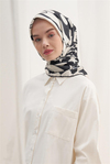 Twill Eşarp Moni Siyah Desen