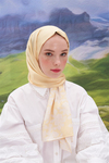 Violet Sarı Twill Şal 