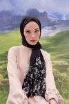 Violet Siyah Twill Şal 