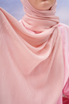 Yazlık Simetrik Jakar İpekli Şal Pudra