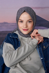 Yonca Jakar İpekli Şal Gri