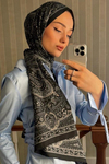 Zehra'nın Tercihi Ethnich Siyah Comfy İpek Şal