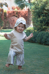 '’IRREGULAR STRIPES &DOTS' BEBEK GENİŞ PAÇA PANTOLON