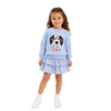 Midu & Fun Floral Puppy Mavi Sweatshirt