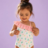 Daring Littles UV Korumalı UPF 50+ Fırfırlı Askılı Mayo Heart of the Sea Koleksiyonu