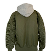 Alpha Industries Gri Şapka Detaylı Haki Mont - S