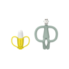 Matchstick Monkey Banana & Monkey Silikon Diş Kaşıyıcı Hediye Seti Mint Yeşili