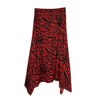 Trendyolmilla Kırmızı Zebra Midi Etek - S