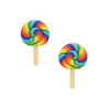 Tres Jolie Lollie Rainbow Lolipop Klips Küpe