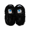 Hopfrög Furry Furry Barefoot Patik Siyah Kürk