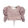 Isabel Marant Lila Balon Kol Crop Bluz - S