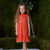 First of July Tangerine Lace Elbise