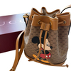 Gucci x Disney Mickey Mouse Collection Kahverengi Bucket Çanta