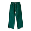 Trendyolmilla Yeşil Geniş Paça Kot Pantolon - 36