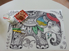Akademi Çocuk Funny Mat Fil Mandala