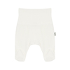 All White Jacquard Rib Pantolon