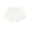 All White Jacquard Rib Şortlu Pijama Takımı