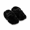 Hopfrög Furry Furry Barefoot Patik Siyah Kürk
