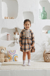 Baby Joko Kareli Nakışlı Lily Elbise