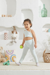 Baby Joko Mint Nakışlı Crop Takım
