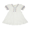 Baby Joko Nakışlı Beyaz Alice Elbise