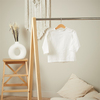 Baby Joko - Unisex Bebek Kısa Kollu Sıfır Yaka Keten Arkadan Düğmeli Gömlek