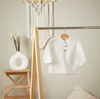 Baby Joko - Unisex Çocuk Kısa Kollu Önden Düğmeli Keten Gömlek