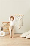 Baby Joko - Unisex Çocuk Kısa Kollu Önden Düğmeli Keten Gömlek
