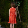 First of July Tangerine Lace Elbise