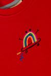 Beetle Beez Happy Rainbow Sweatshirt Kırmızı 