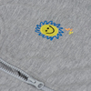 Beetle Beez Happy Sun Fermuarlı Sweatshirt Gri