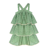 Bleu Lapin Green Ruffle Elbise