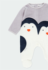 BOBOLİ - BEBEK PENGUEN KADİFE TULUM