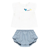 BOBOLİ - FIRFIRLI ŞORT T-SHIRT TAKIM