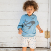 BREEZE KAPİŞONLU KISA KOLLU SWEATSHIRT - DERİN MAVİ