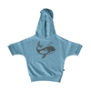 BREEZE KAPİŞONLU KISA KOLLU SWEATSHIRT - DERİN MAVİ