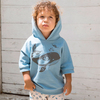 BREEZE KAPİŞONLU KISA KOLLU SWEATSHIRT - DERİN MAVİ