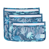 Bumkins 3'lü Şeffaf Seyahat Çantası Blue Tropic