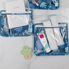 Bumkins 3'lü Şeffaf Seyahat Çantası Blue Tropic