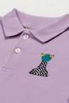 CHESS THE PURPLE FROG - Kısa Kollu Çocuk Polo Yaka T-shirt - Lila
