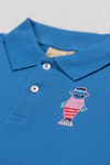 COOL FLIPPER - Kısa Kollu Nakışlı Polo Yaka T-shirt  Mavi